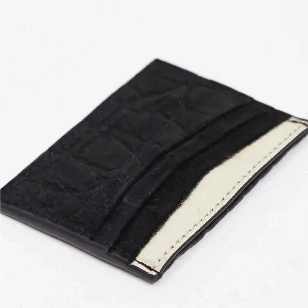 Urbancode  Black And Gold Animal Print Genuine Leather wallet card holder